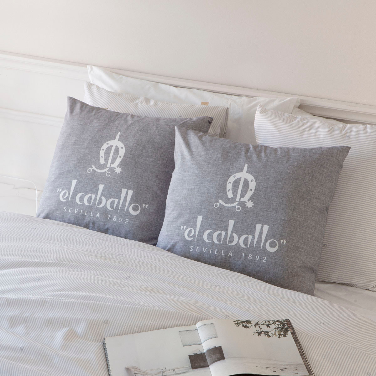 2 Fundas de almohada 50x50 cm gris BASIC - 100% algodón -