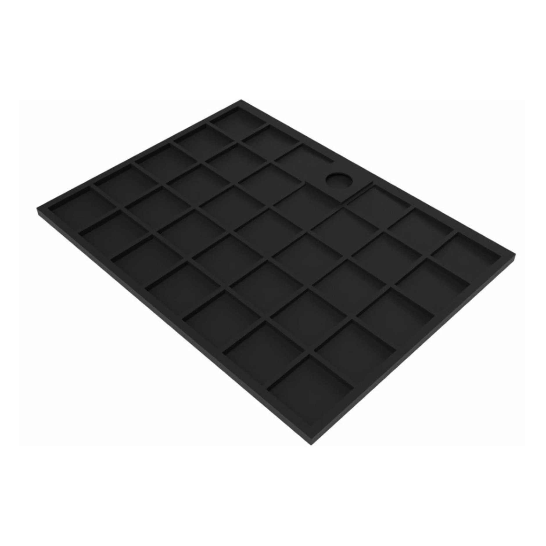 Vision Receveur de douche 120x90cm + Siphon Eslim90. Marbre coulé, noir (SATSVVI12090C-S)