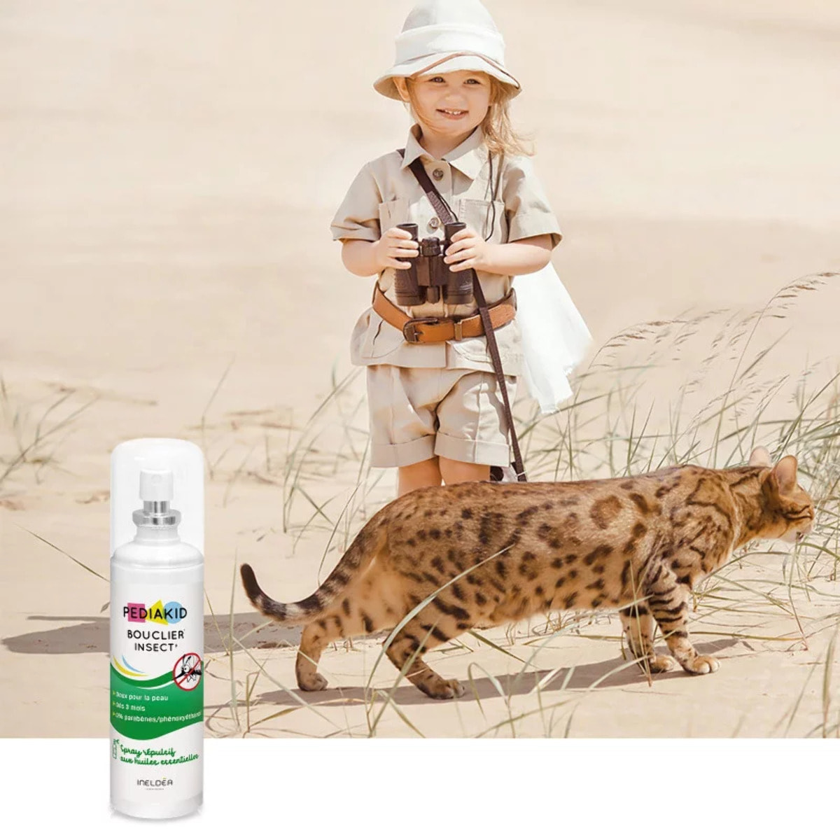 PEDIAKID - Bouclier Insect'- Spray Répulsif aux Huiles Essentielles - Contre les moustiques, tiques et guêpes - Dès 3 mois - Lot de 3 Flacons 100ml