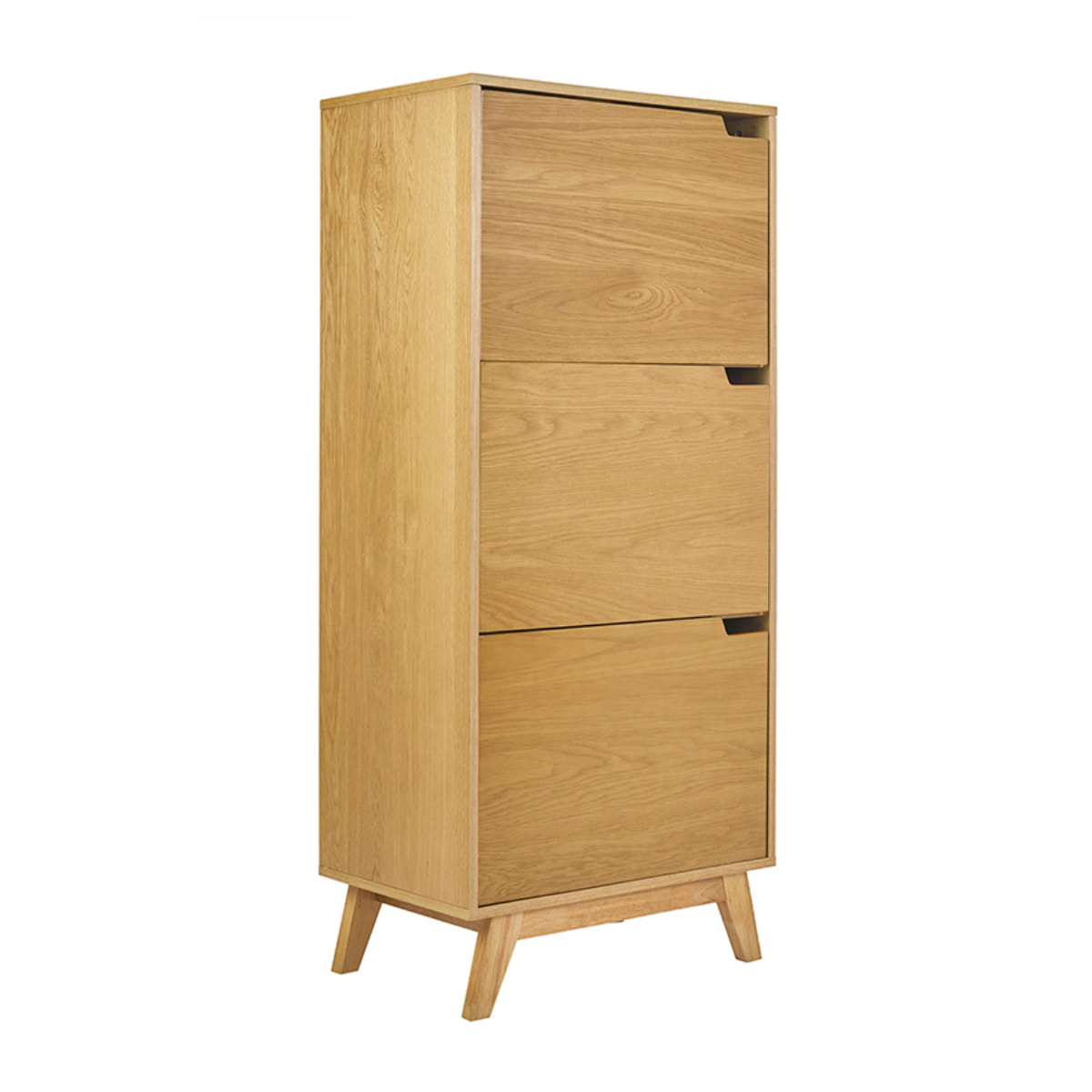 Buffet haut scandinave bois clair hévéa L60 cm LEENA
