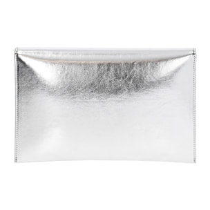 Pochette donna argento in laminato