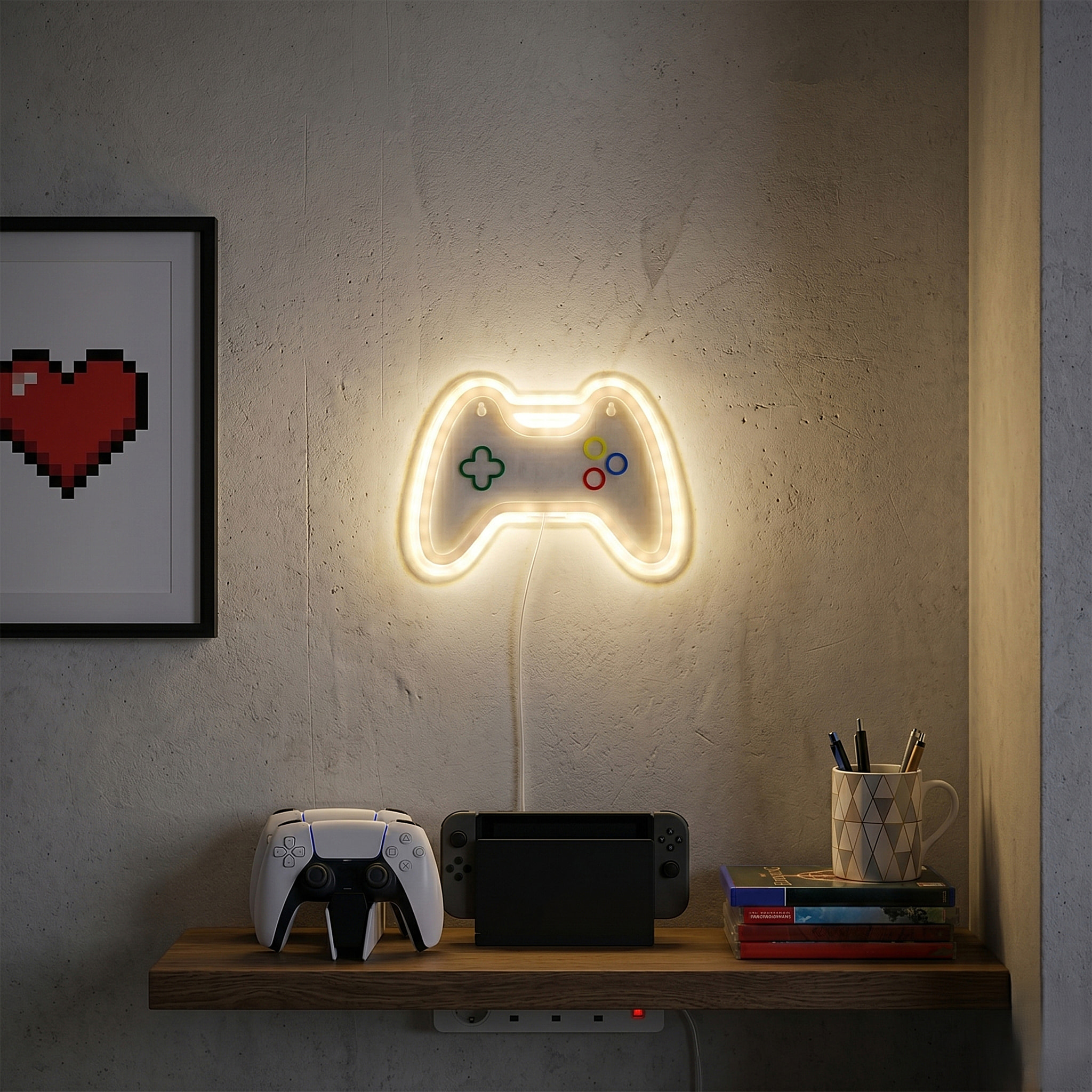 Lampe - THE CONCEPT FACTORY - LED - Effet Néon - Jaune