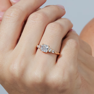 Anillo Vegrorn acabado oro rosa 18k