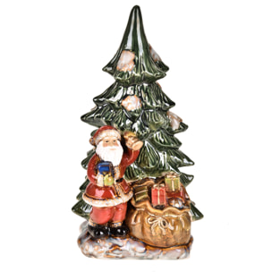 Babbo Natale Di Porcellana Con. Altezza 37,5 Cm - Pezzi 1 - 19,5X37,5X17,5cm - Colore: altro - Bianchi Dino - Articoli Natalizi