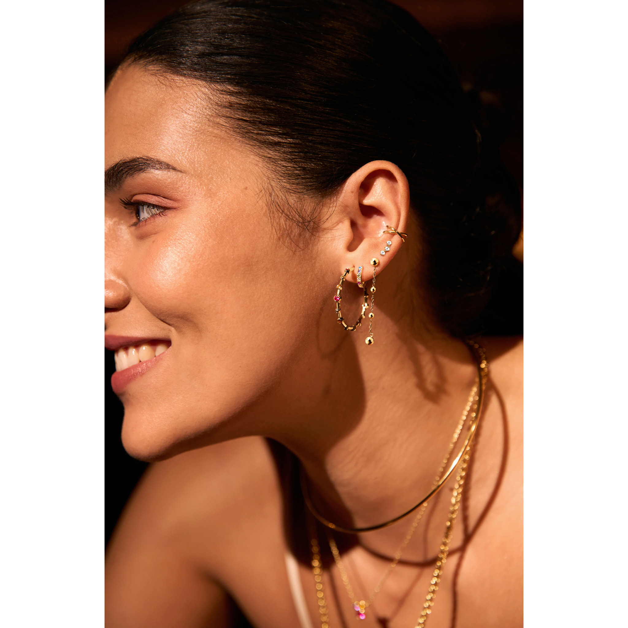 Orecchino Drop Bomb Acciao Placcato Oro