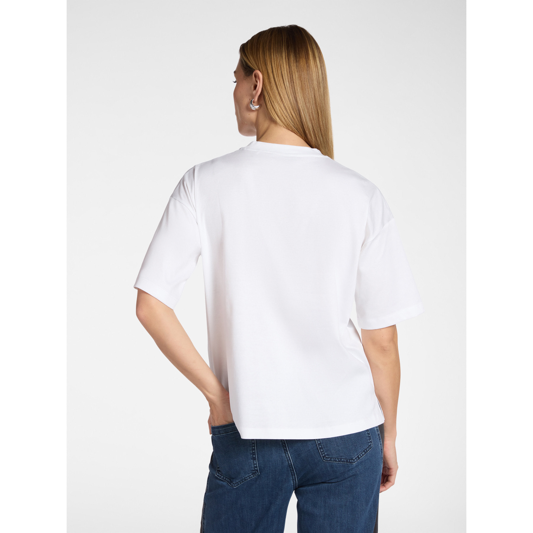 Elena Mirò - Camiseta con aplicaciones Monogram - Blanco