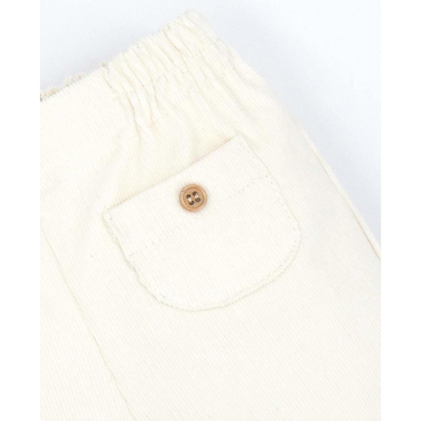 Pantalón con gomitas pana crudo