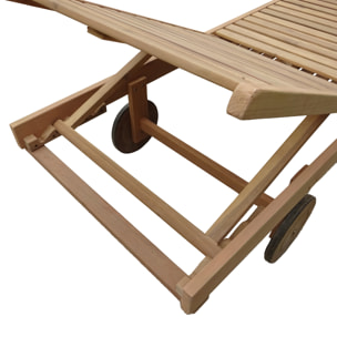 Bain de soleil pliant en acacia KANAWA