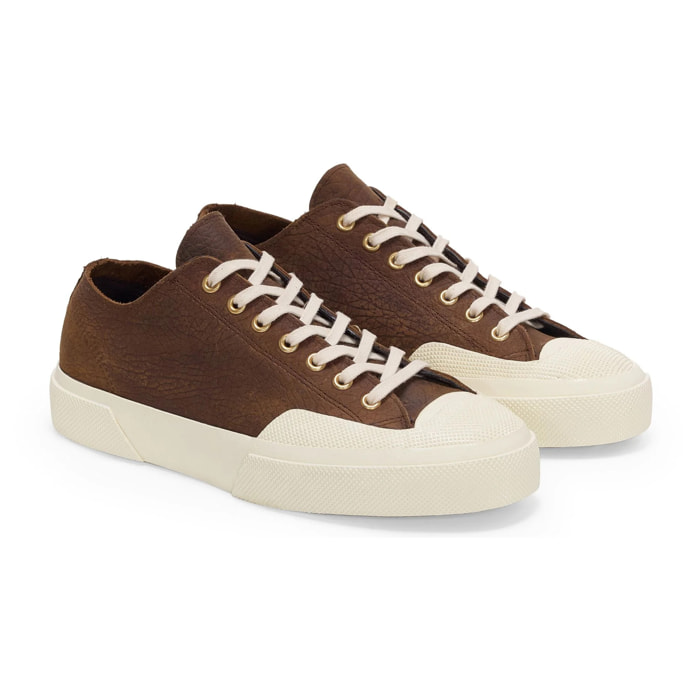 Superga - Sneakers Uomo Donna Marrone - 2432 WORKS ELEPHANT TUMBLED LEATHER