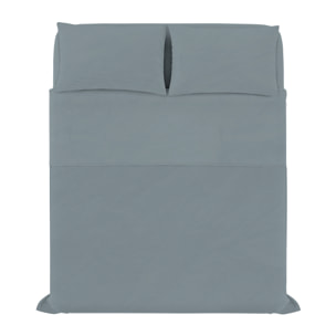 COMPLETO LETTO WATER WASHED, 100% Microfibra, No Stiro - GRIGIO CHIARO