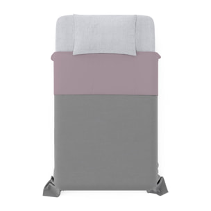 COMPLETO LETTO TRENDY CHIC MADE IN ITALY COTONE- ROSA ANTICO PIAZZA E MEZZA