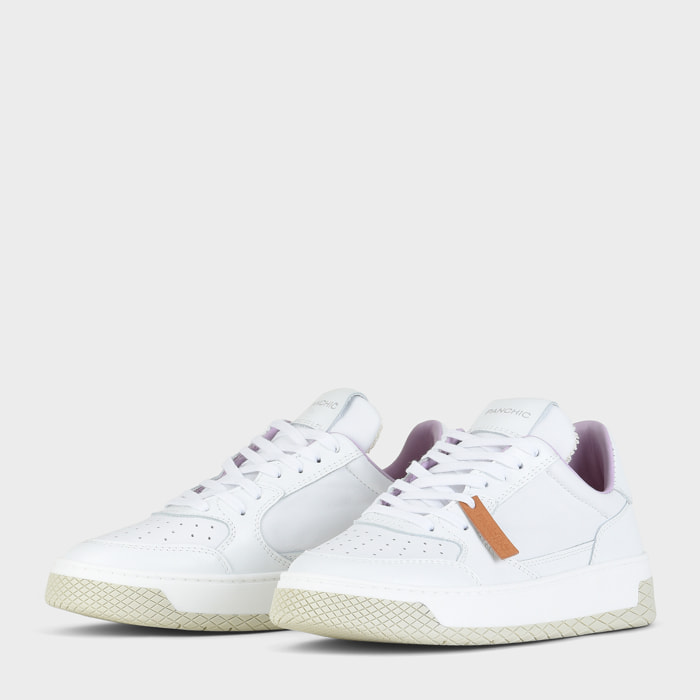 SNEAKER LOW P02 DONNA IN PELLE BIANCO