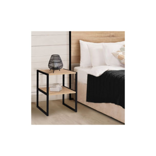 Tables de chevets Memphis avec étagère - lot de 2