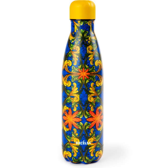 Bottiglia Termica Excelsa- Trinacria, Acciaio Multicolore