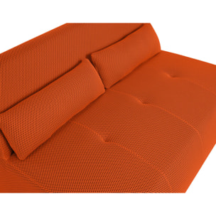 Onyx - canapé droit 2 places - en tissu mailles 3D - Orange