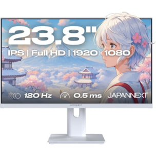 Ecran PC Gamer JAPANNEXT JN-IPS238G120F-HSP-PK 24'' Blanc