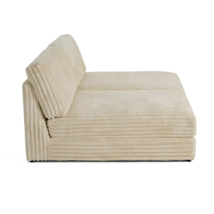 Jasper - canapé modulable 3 places - en fausse fourrure côtelée - Beige