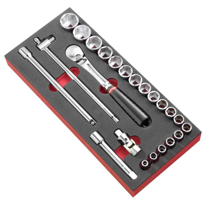 Module mousse cliquet douilles 1/2"