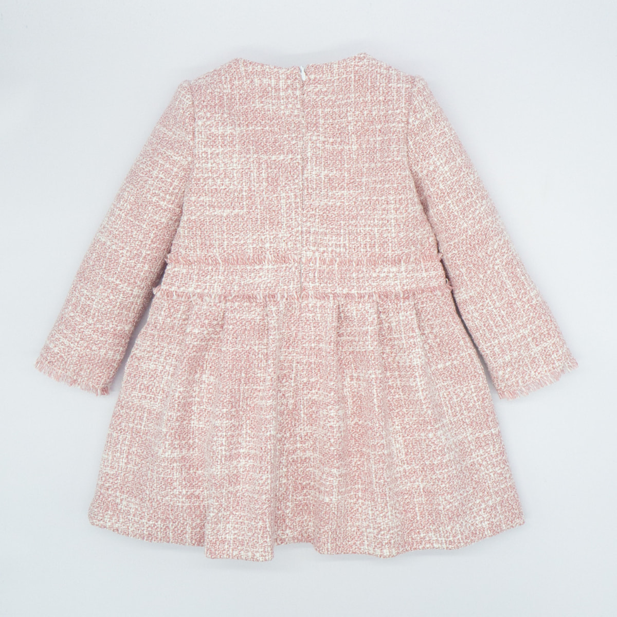 VESTIDO CINTURÓN TWEED ROSA