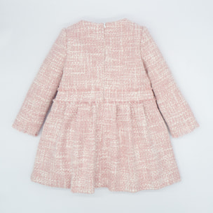VESTIDO CINTURÓN TWEED ROSA