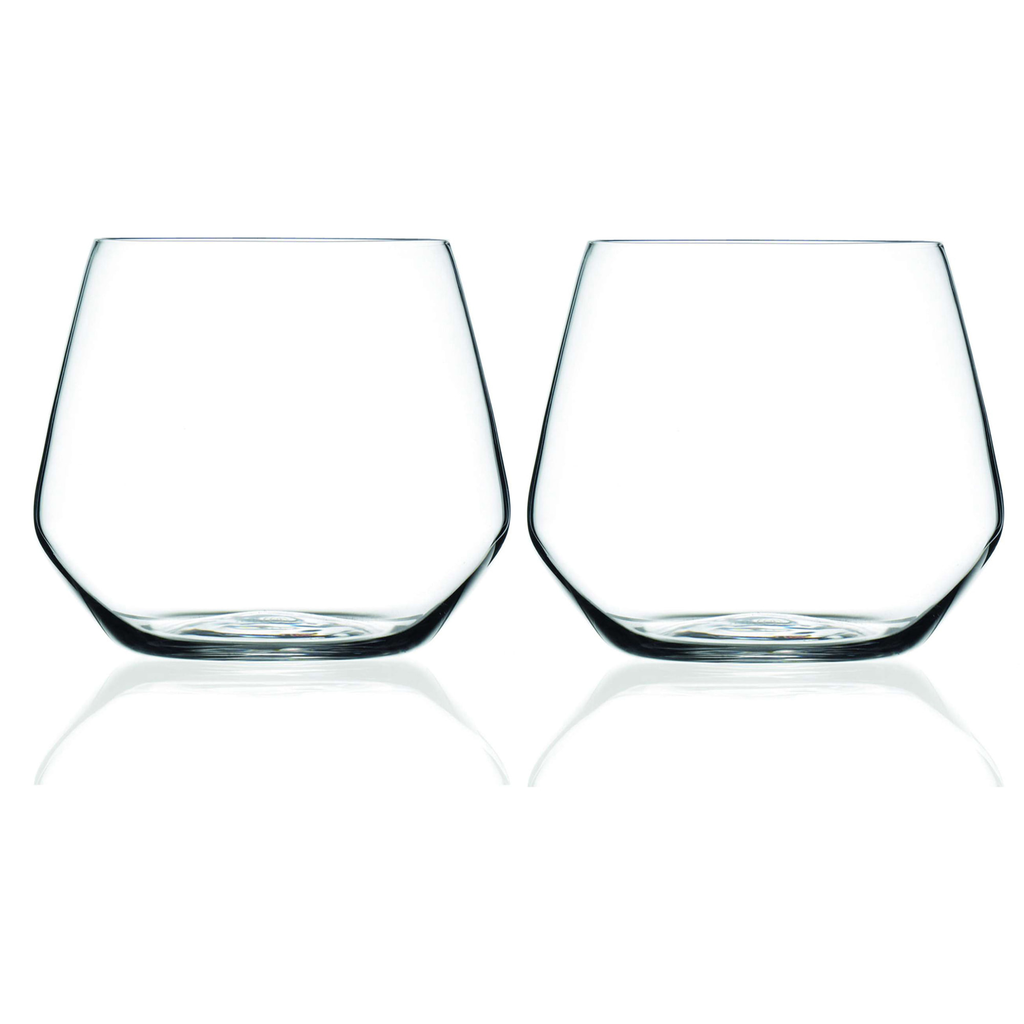 Set 2 vasos de agua 38 cl de cristal bergner colección barware