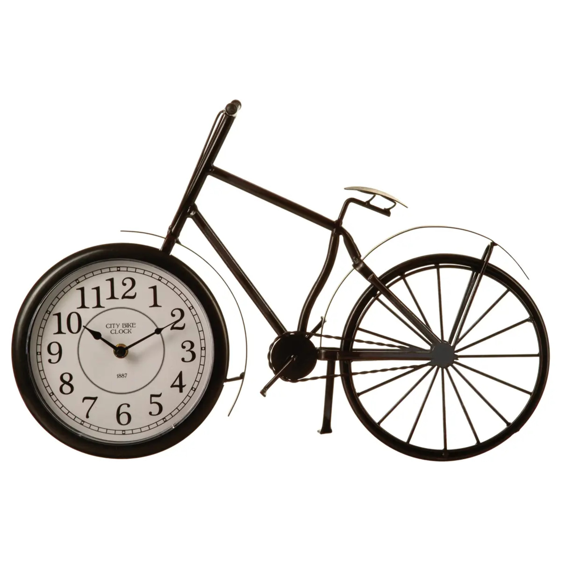 Horloge vélo à poser noir 52x32cm