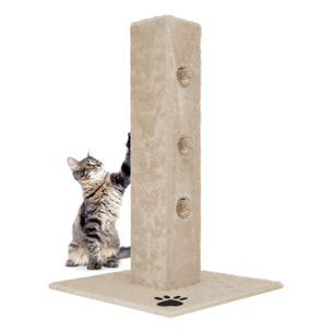 Albero per Gatto con Graffiatoio Cuccia Giocattolo Gatti Parco Giochi Tiragraffi in Sisal Naturale 80 x 45 x 45 cm Colore Beige Dixie