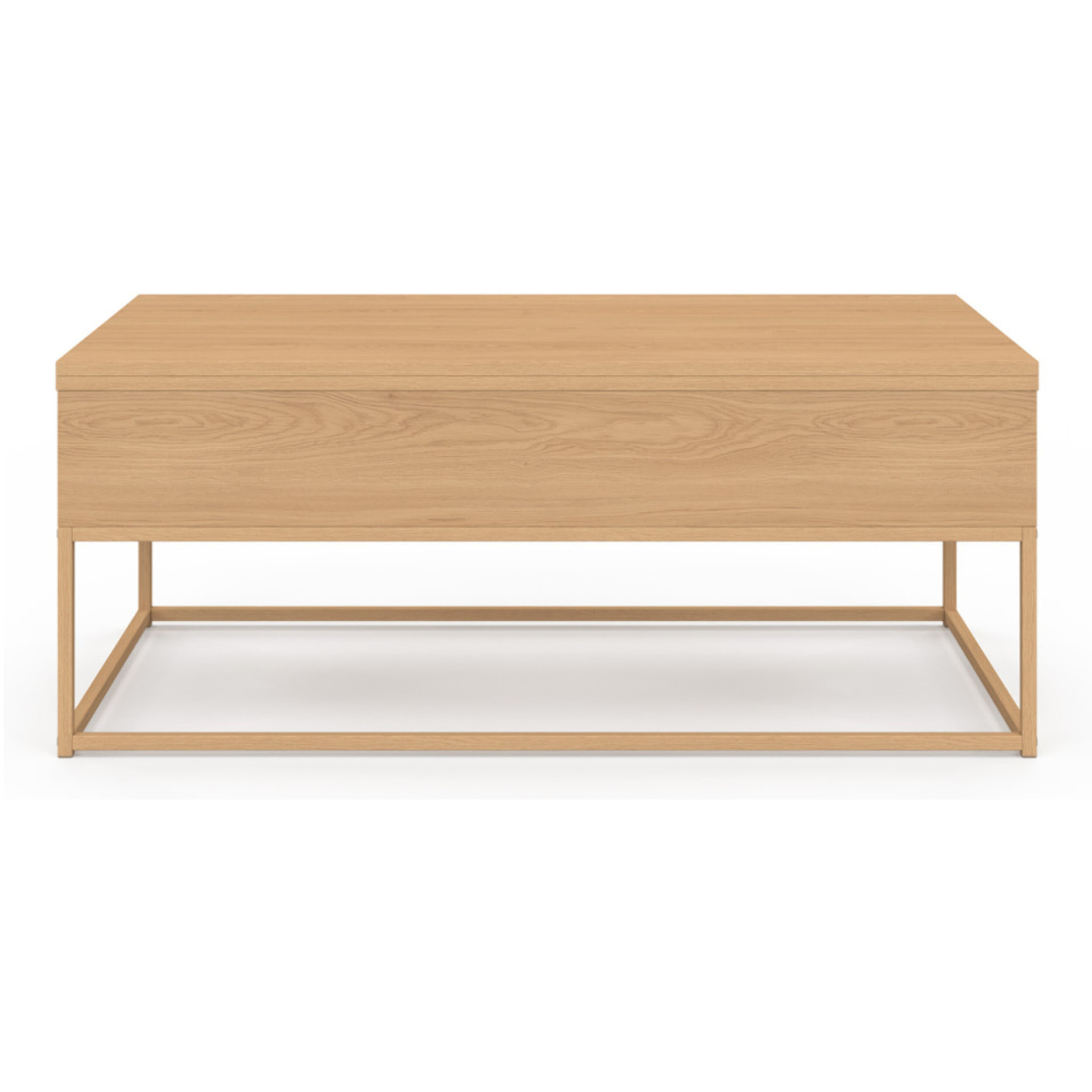 Table basse Memphis relevable et dépliante pieds effet bois