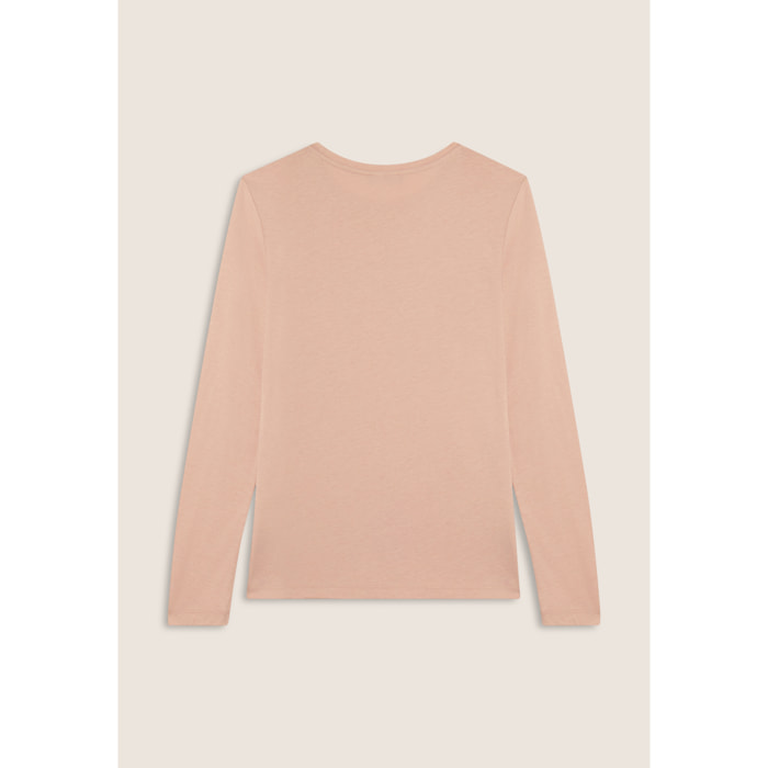 T-shirt donna lunga con spacchi e grafica brillante