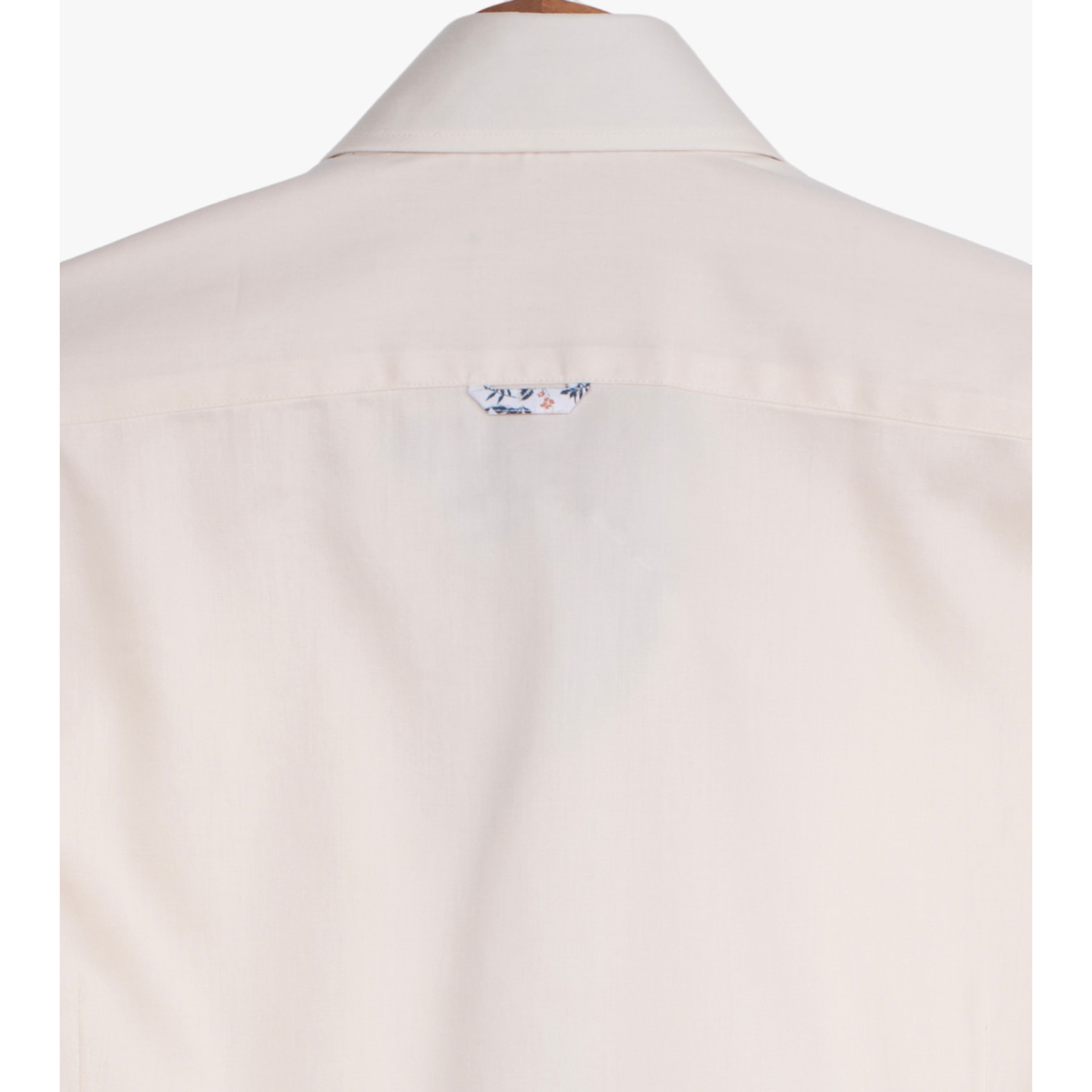 Camicia Uomo 2 Bottoni Button Down Slim Satin Unito Champagne