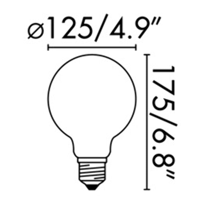 Bombilla GLOBO MATE LED E27 6W 2700K