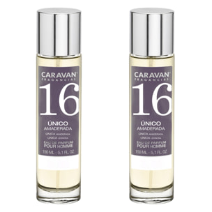 Caravan fragancias - caja de regalo con 2 perfumes nº16 de 150 ml, para hombre