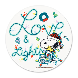 Set 6 Sottobicchieri Excelsa - Peanuts Shiny And Bright, Dolomite Multicolore con Parte Inferiore in Sughero