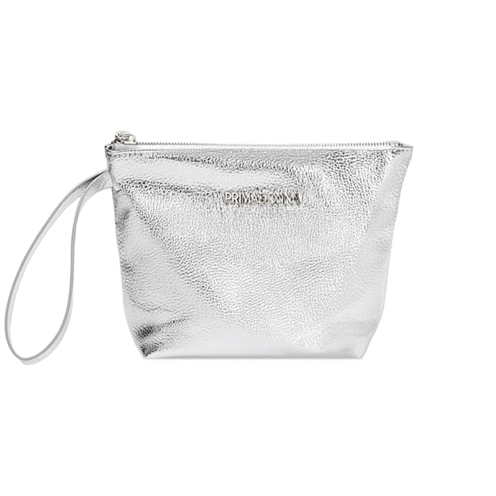 Pochette donna argento in laminato