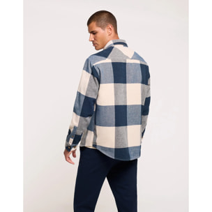 Sobrecamisa a Cuadros Azul Marino - Manem