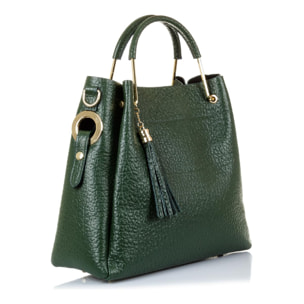 Vivalda Borsa shopping donna in vera pelle Dollaro