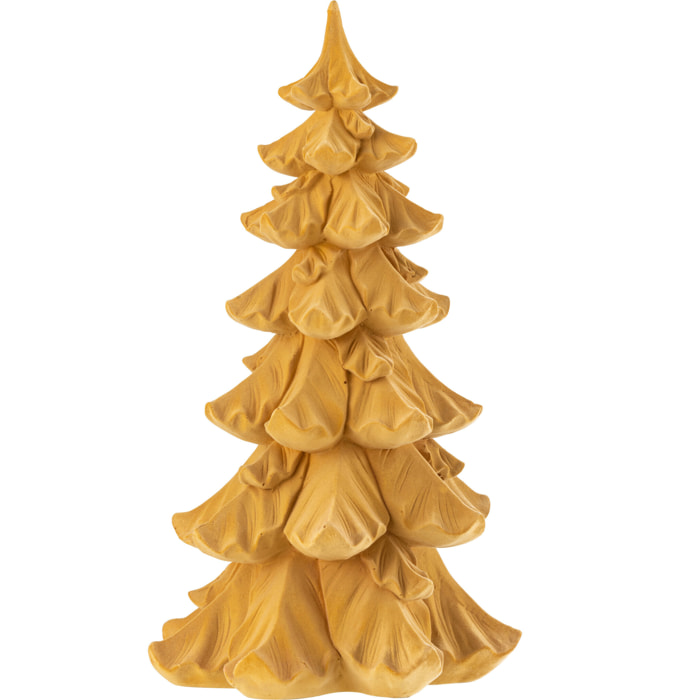 J-Line décoration sapin de Noël - polyrésine - ocre - large