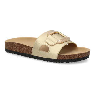 Sandalia plana de mujer, comoda y elegante, diseño moderno con material bio