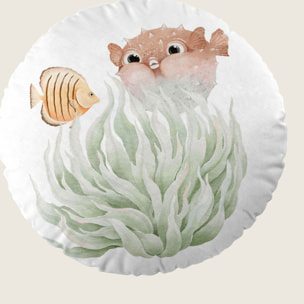 Cool Kids - Cojín Redondo Estampado - Con Relleno - 100% Algodón - Athina