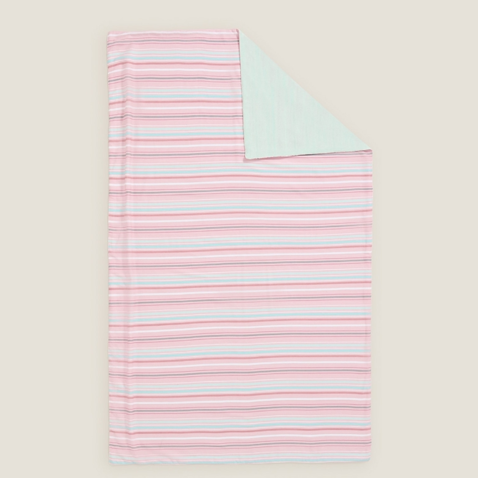 Toalla de playa rayas tejidas y rizo Numi color rosa Algodón