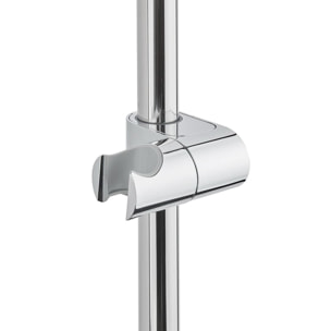 Ensemble de douche 3 fonctions aux lignes arrondies - chrome brillant - garantie 5 ans - 80 cm - chrome