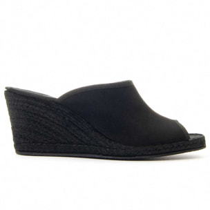 Sandalias de Cuña - Negro - Altura: 8 cm