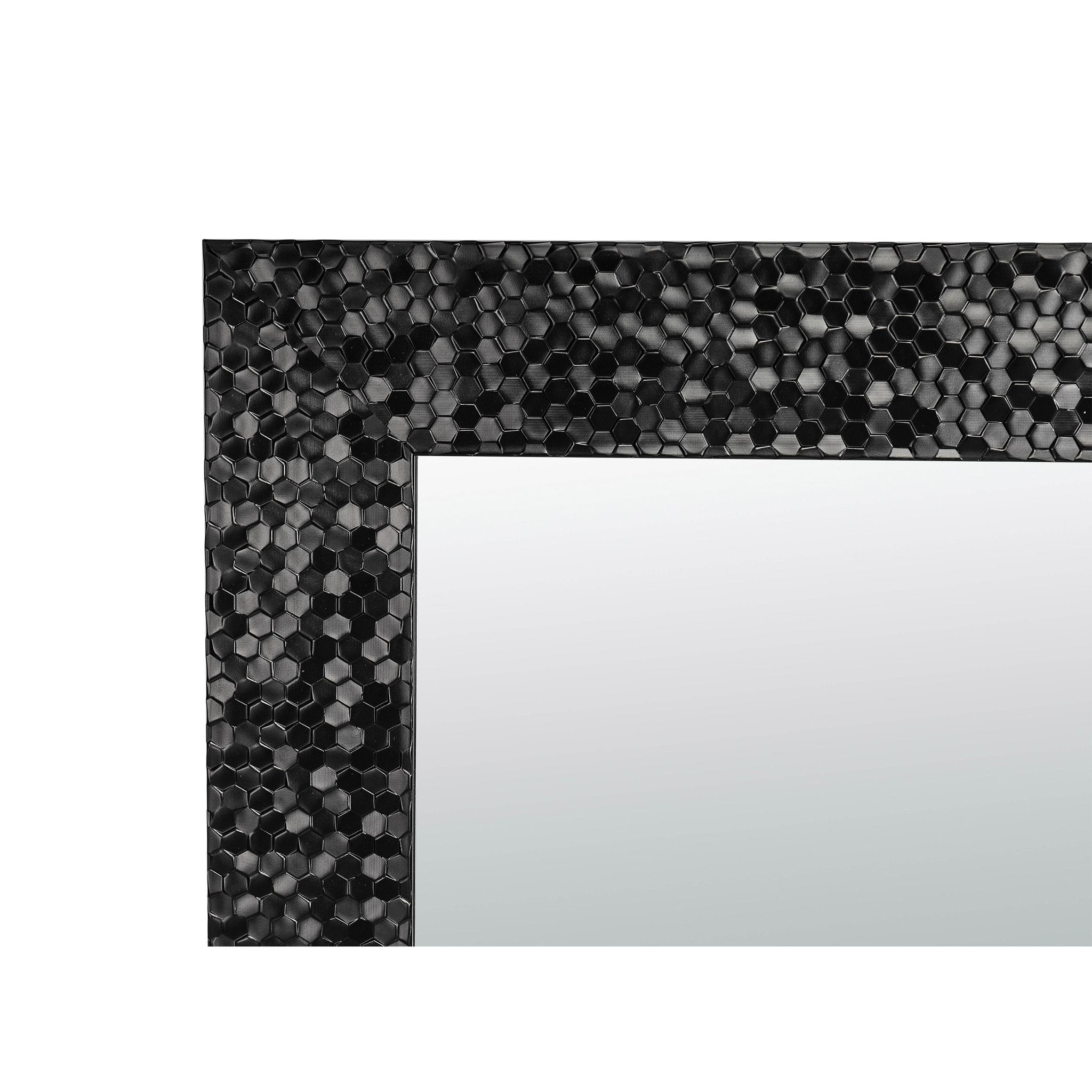Espejo rectangular Confetti poliestireno negro 103x73x2 cm