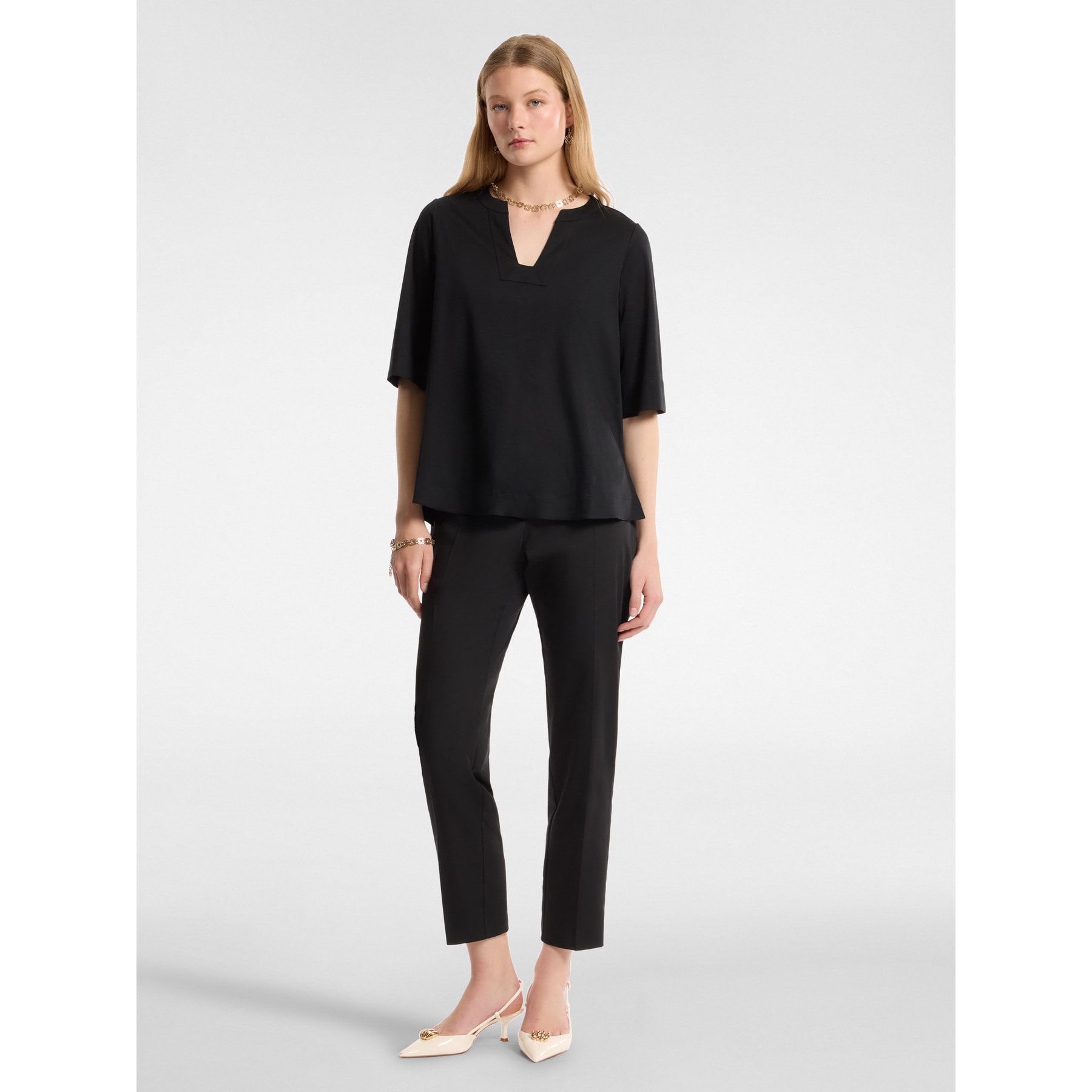Elena Mirò - Camiseta holgada - Negro