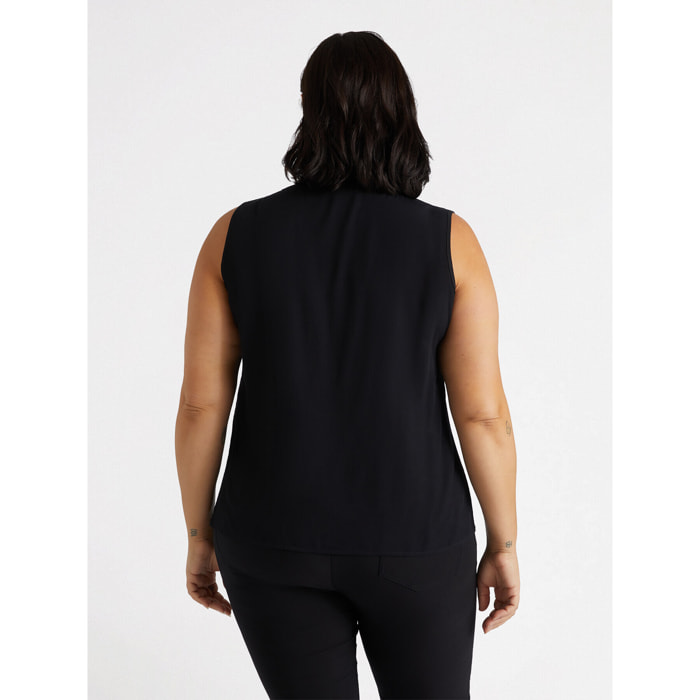Fiorella Rubino - Top con viscosa LENZING™ ECOVERO™ - Negro