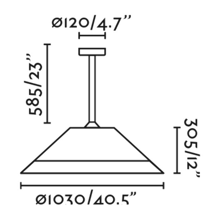 SAIGON OUT W100 M Suspension fixe brun