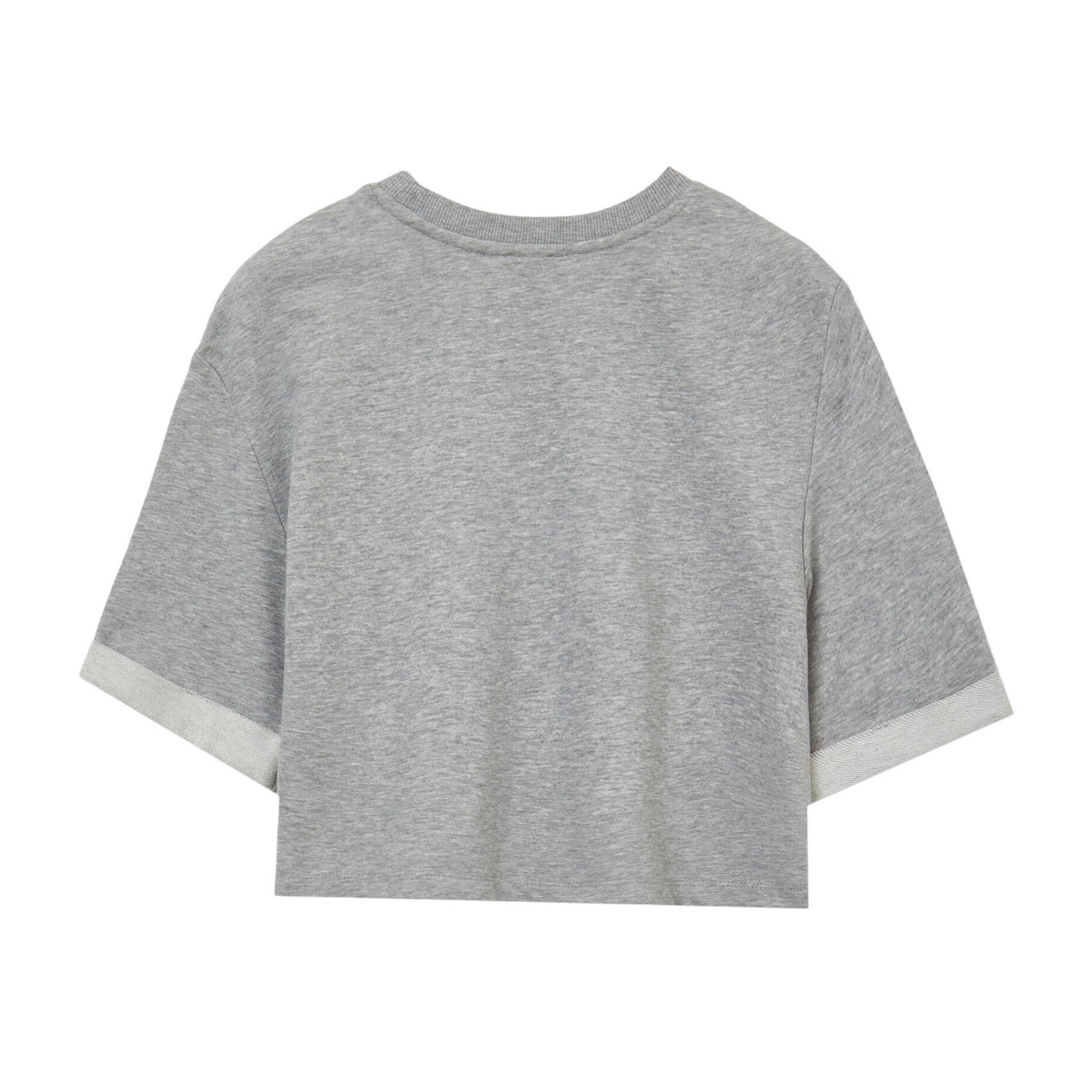 T-shirt crop con scritta