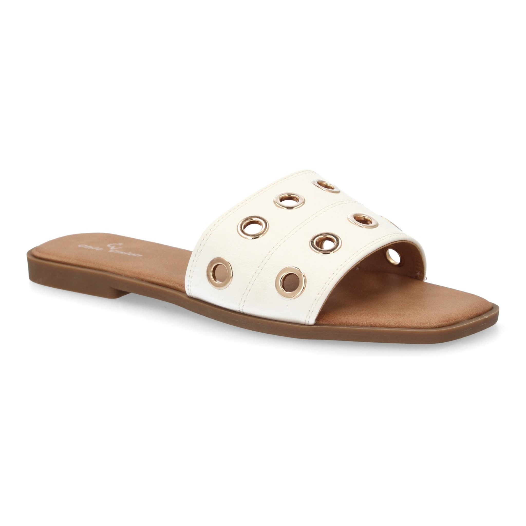 Sandalia pala mujer con ojales metálicos