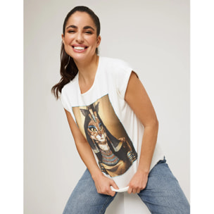 Camiseta Manga Corta Estampado - Cleogata