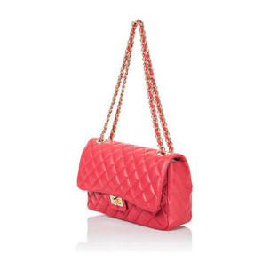 Borse Donna colore Fuxia-in pelle Made in Italy 28x15x8cm